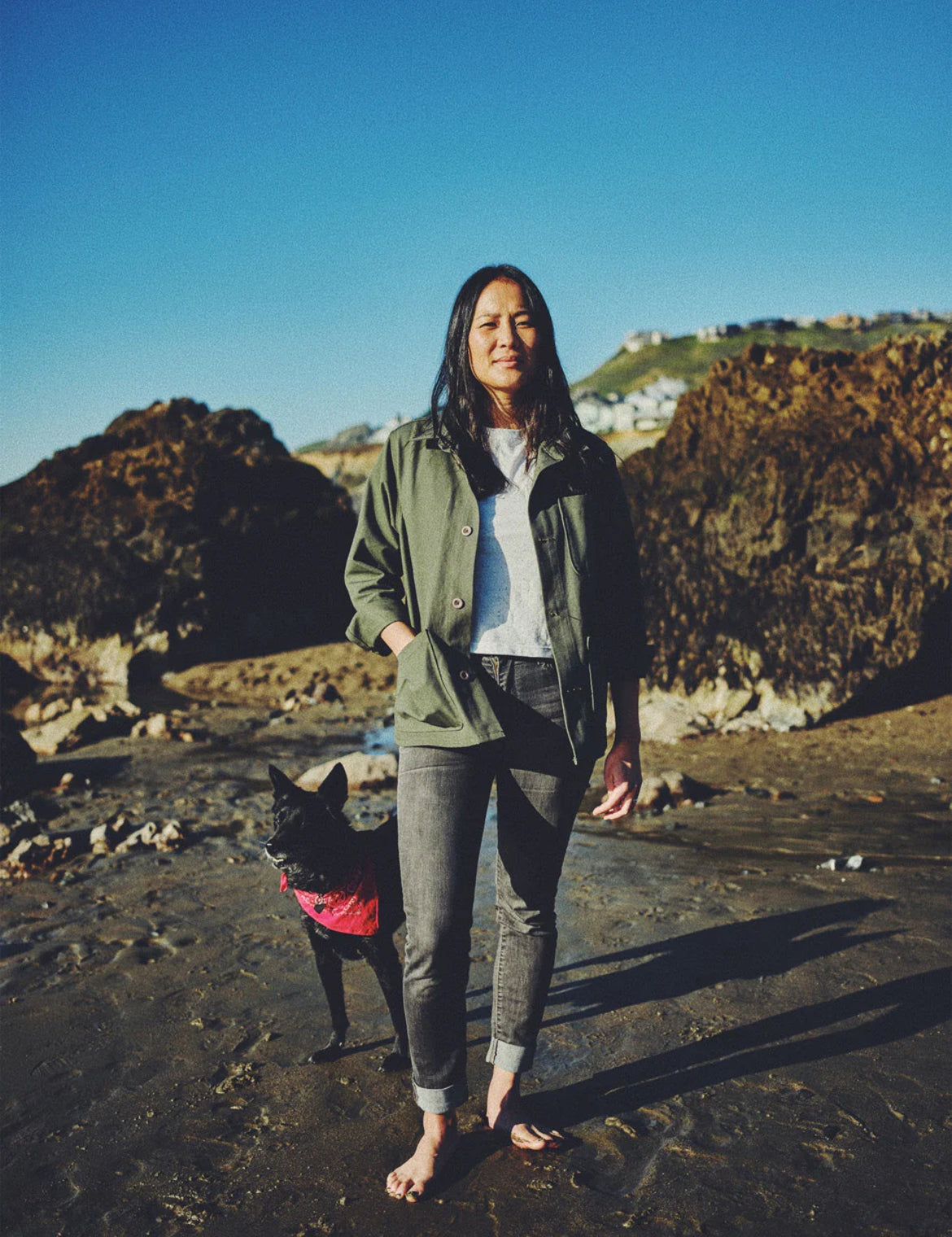 Chore Coat with Blue & Yellow Project