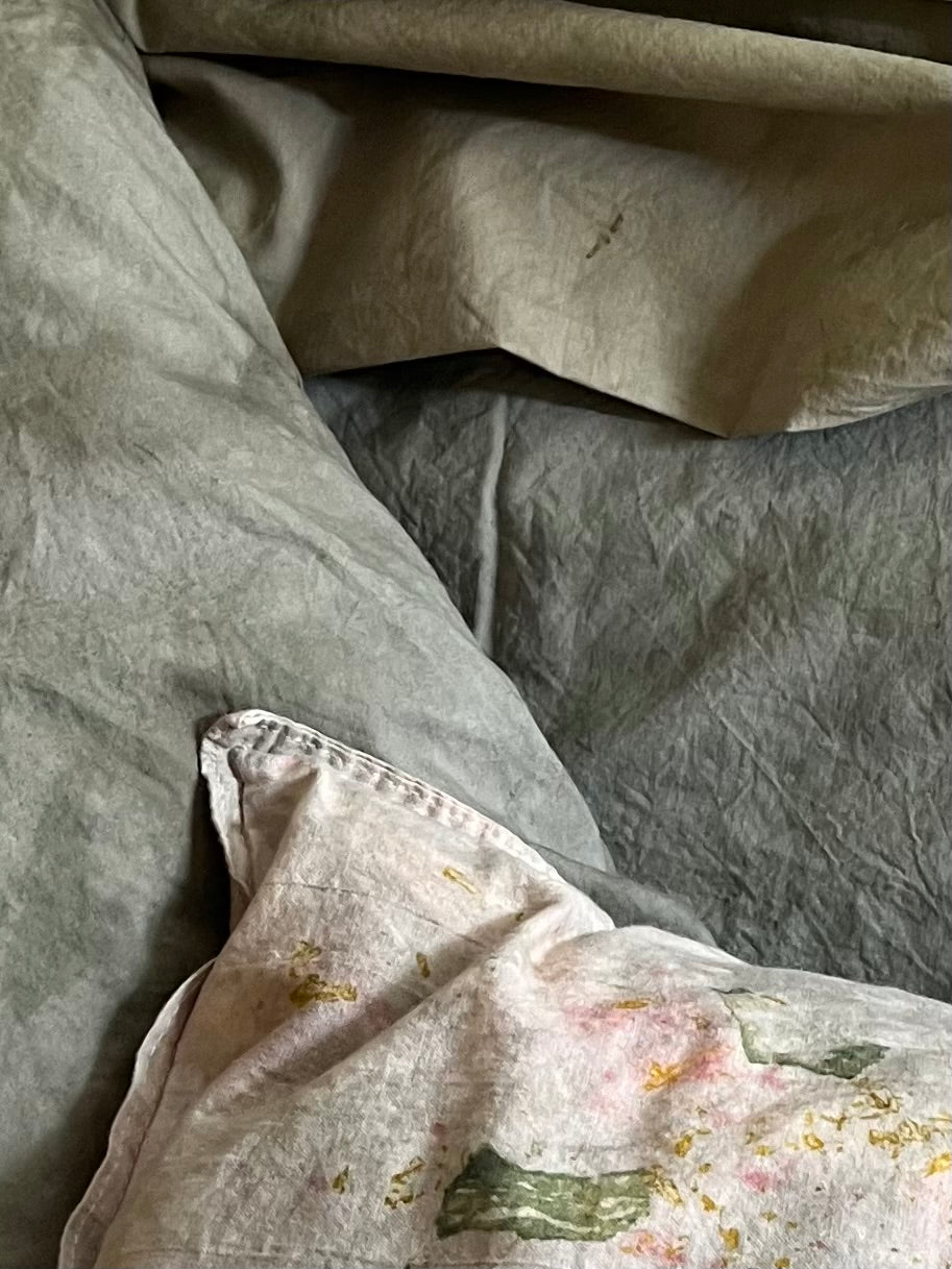 custom natural dyed sheet sets