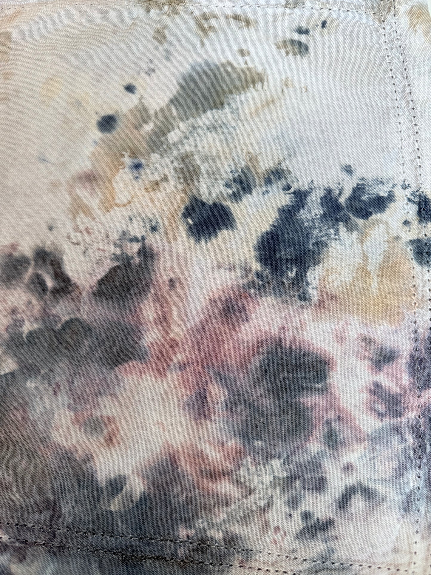 snow dyed napkin with natural dye