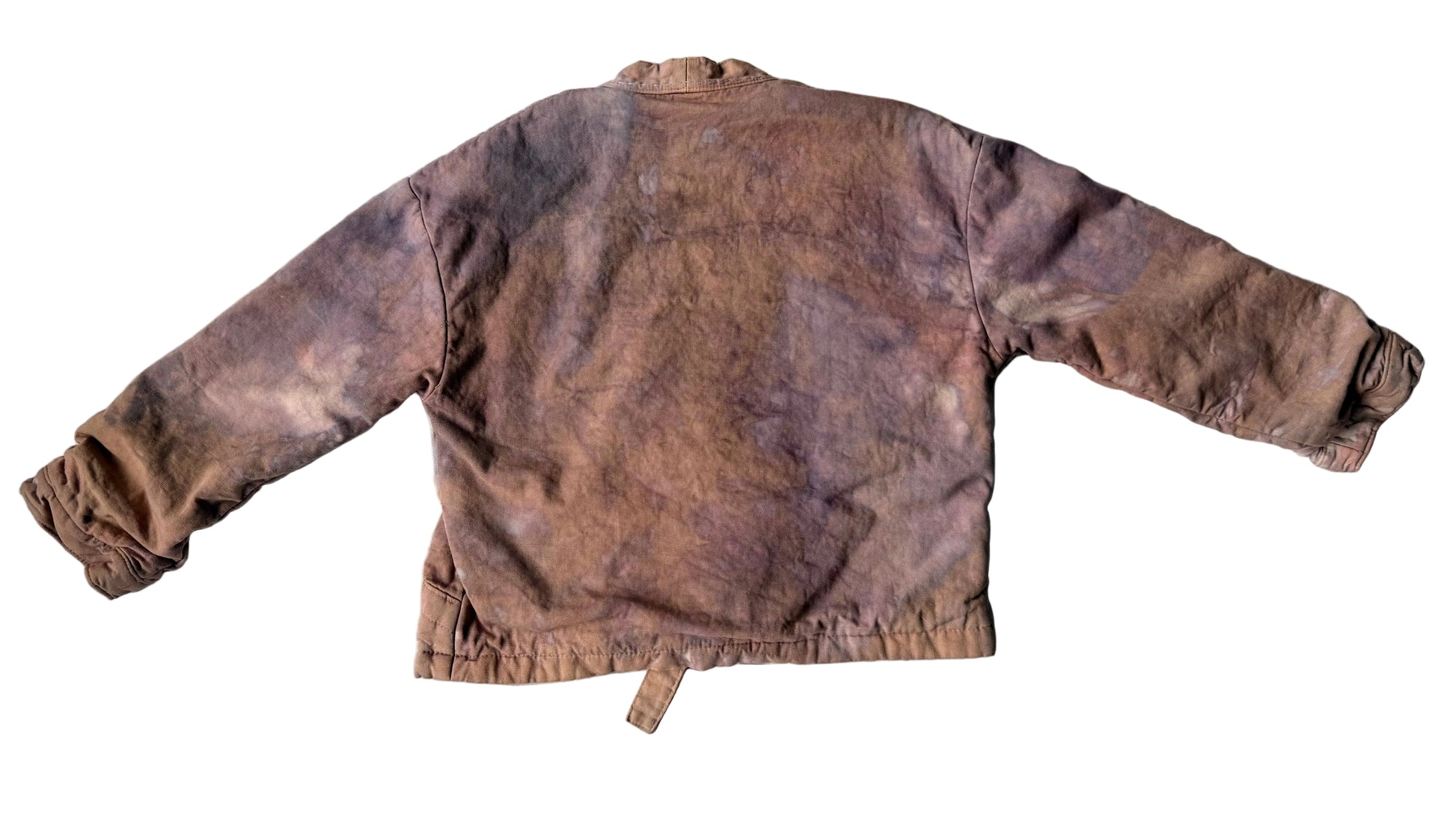 Brown jacket on a textured white background