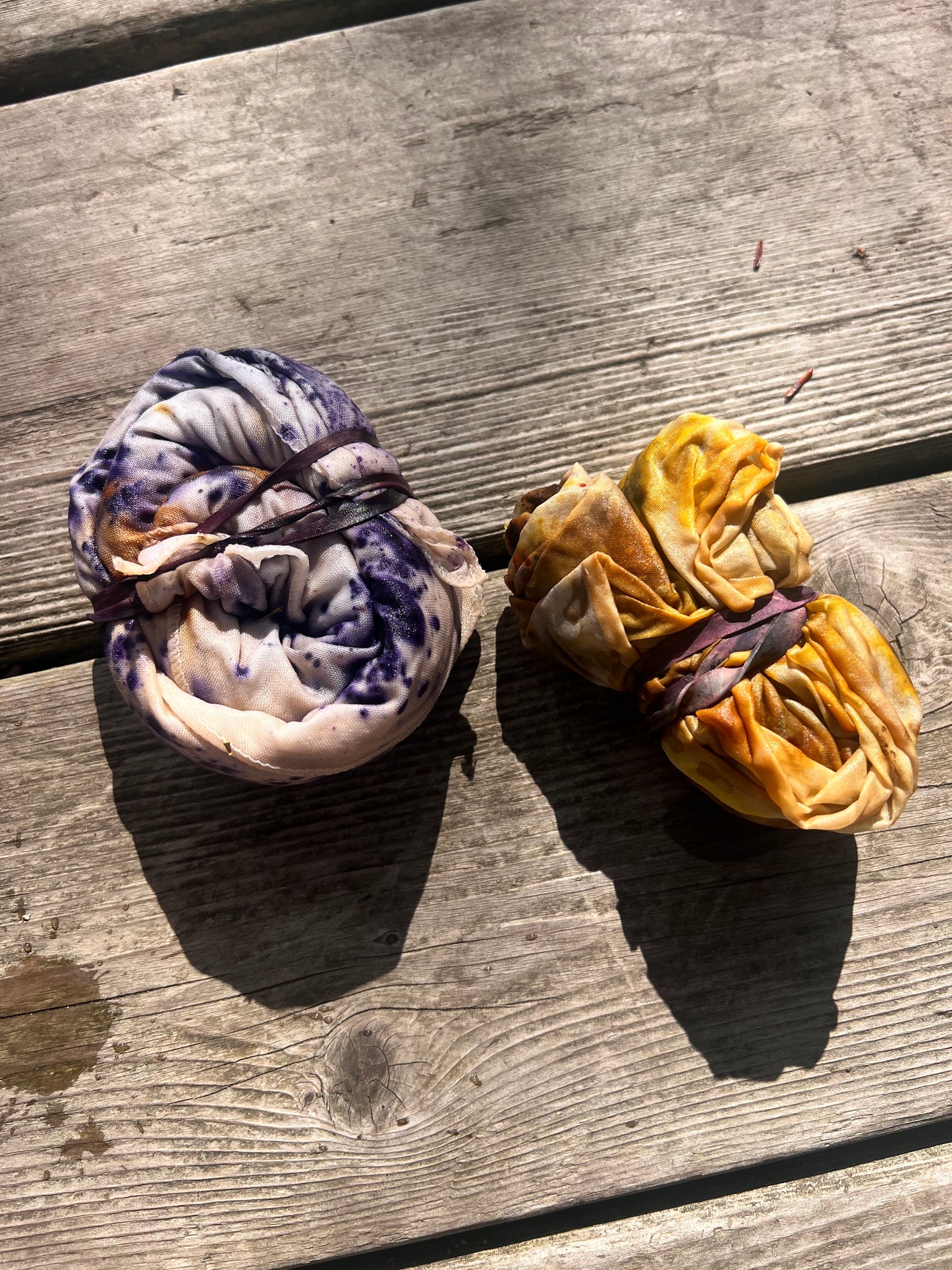 Bandana & Scarf after bundle dye steam