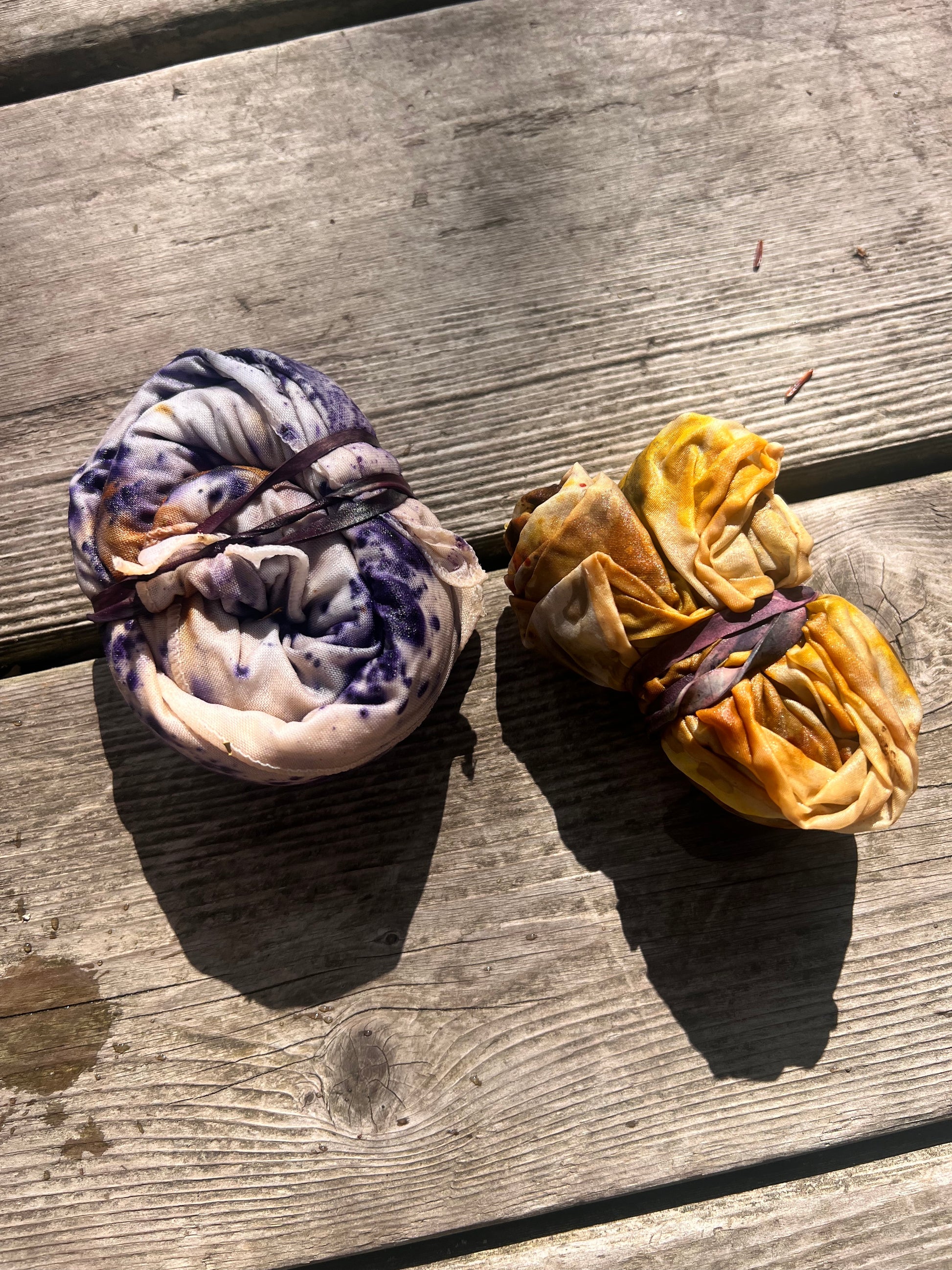 Bandana & Scarf after bundle dye steam