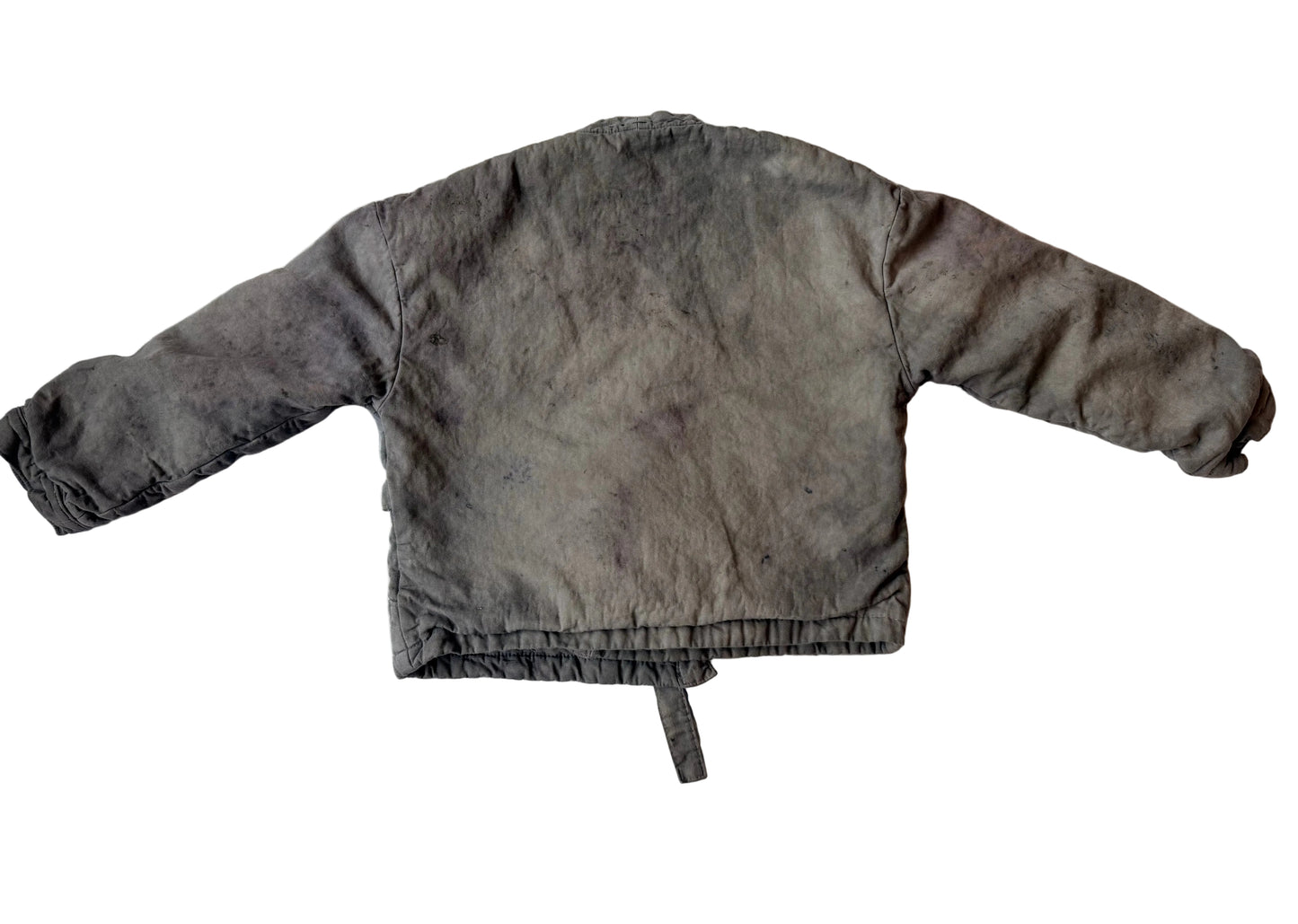 short wrap coat dyed with flowers