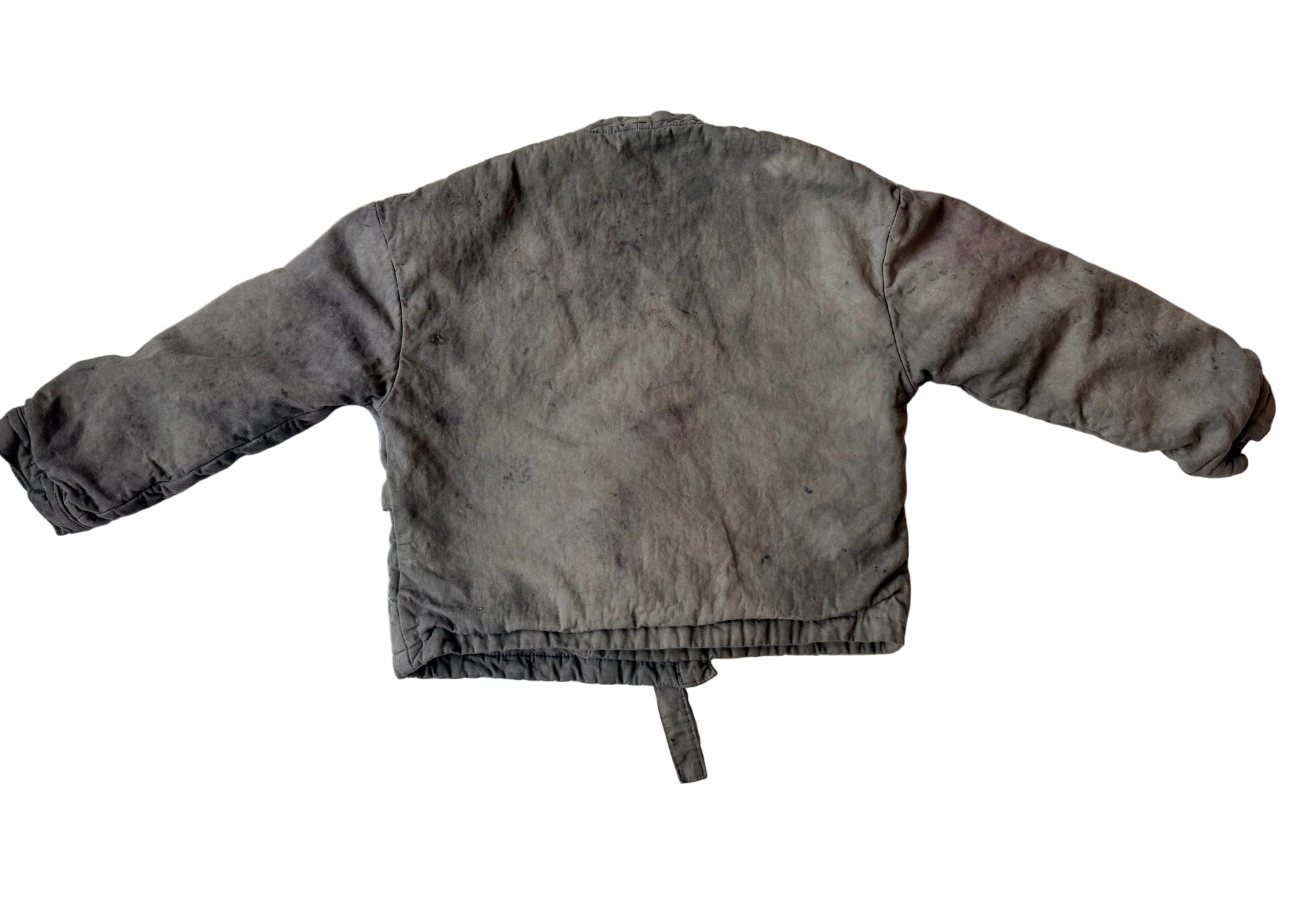 short wrap coat dyed with flowers
