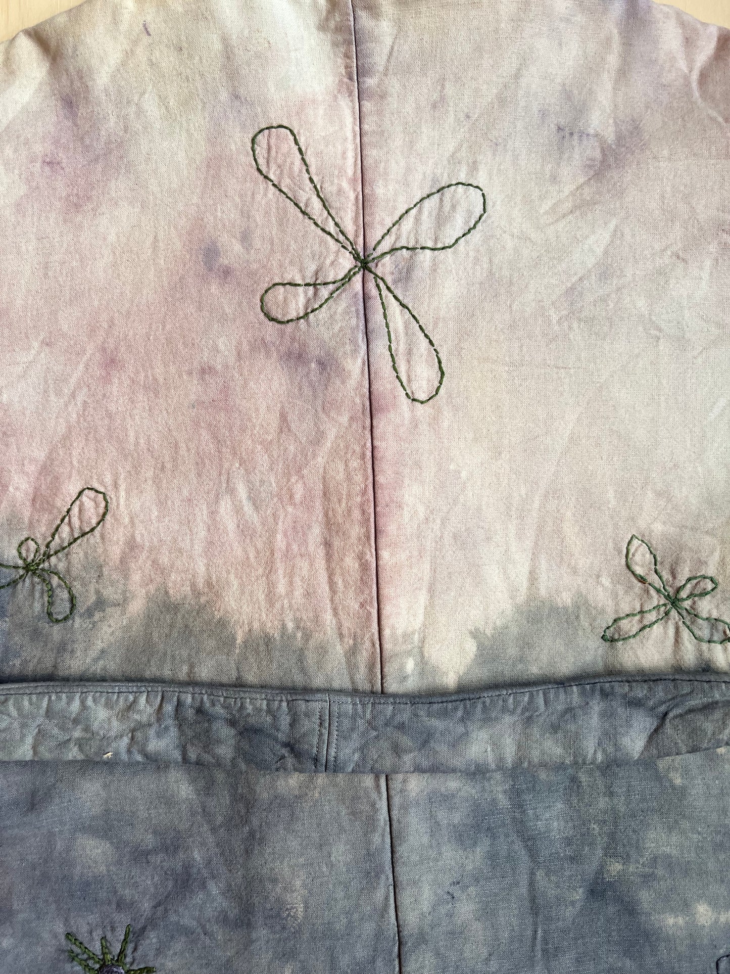 Linen Bubble Coat Flowers