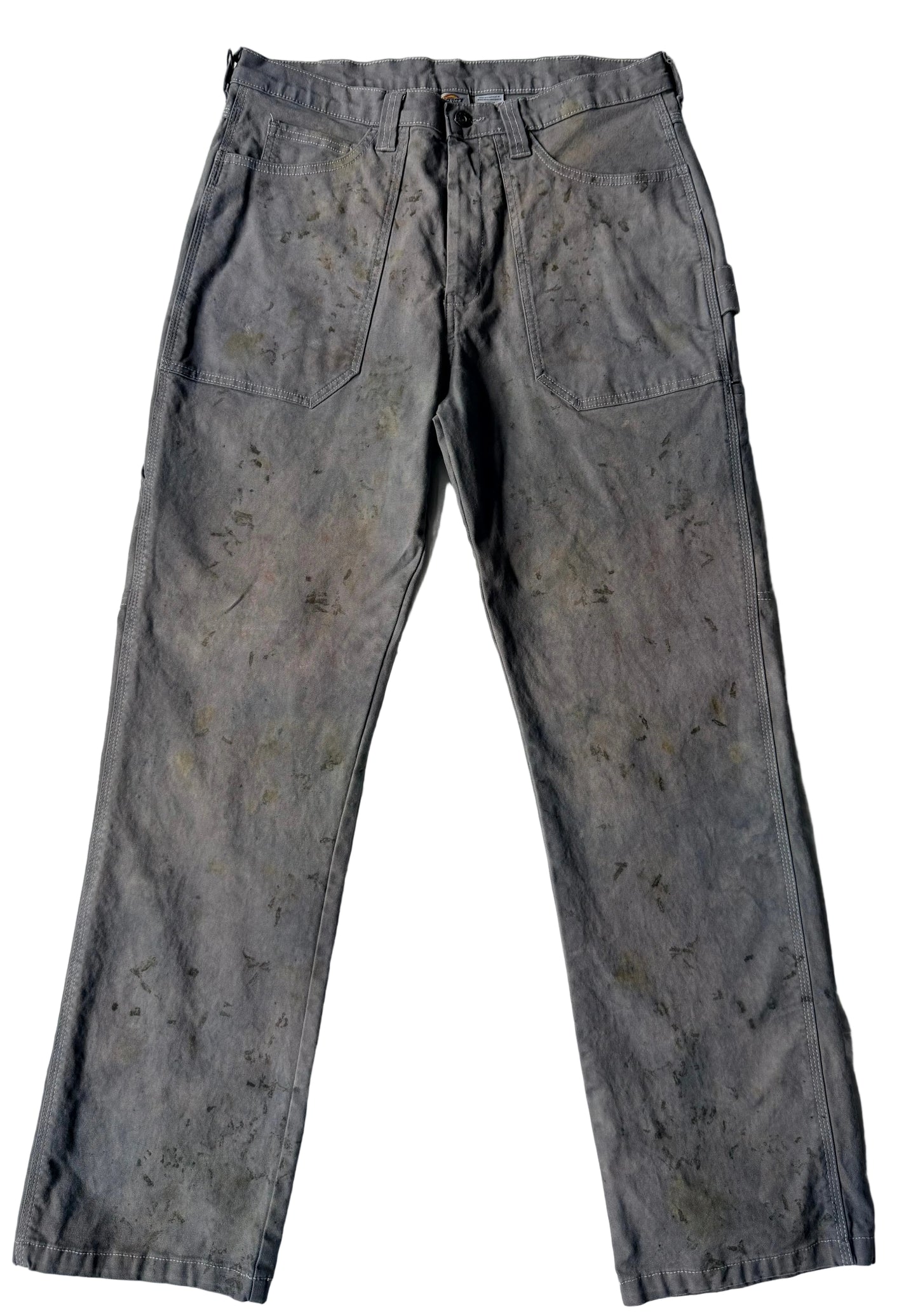 botanically dyed grey painters pants frontside
