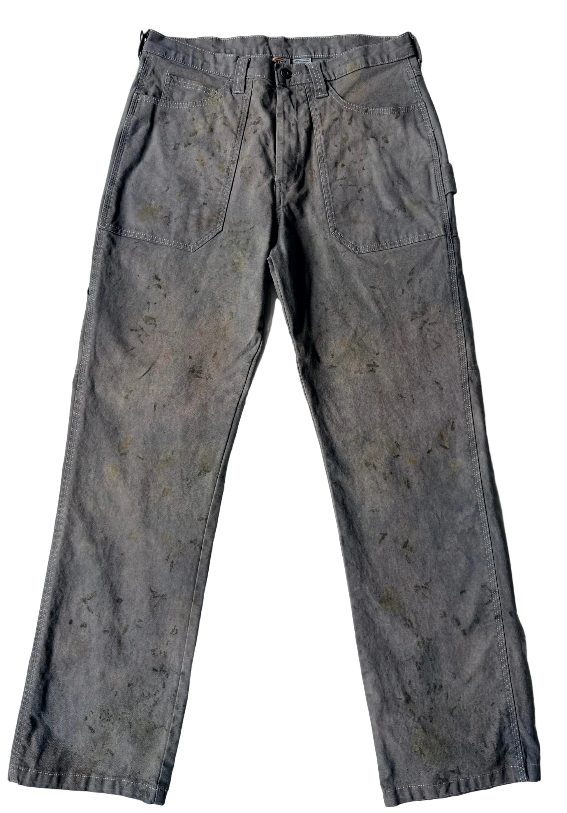 botanically dyed grey painters pants frontside