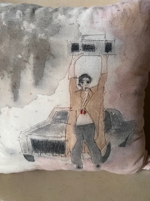 Quilted pillow from the movie Say Anything - Lloyd Dobbler