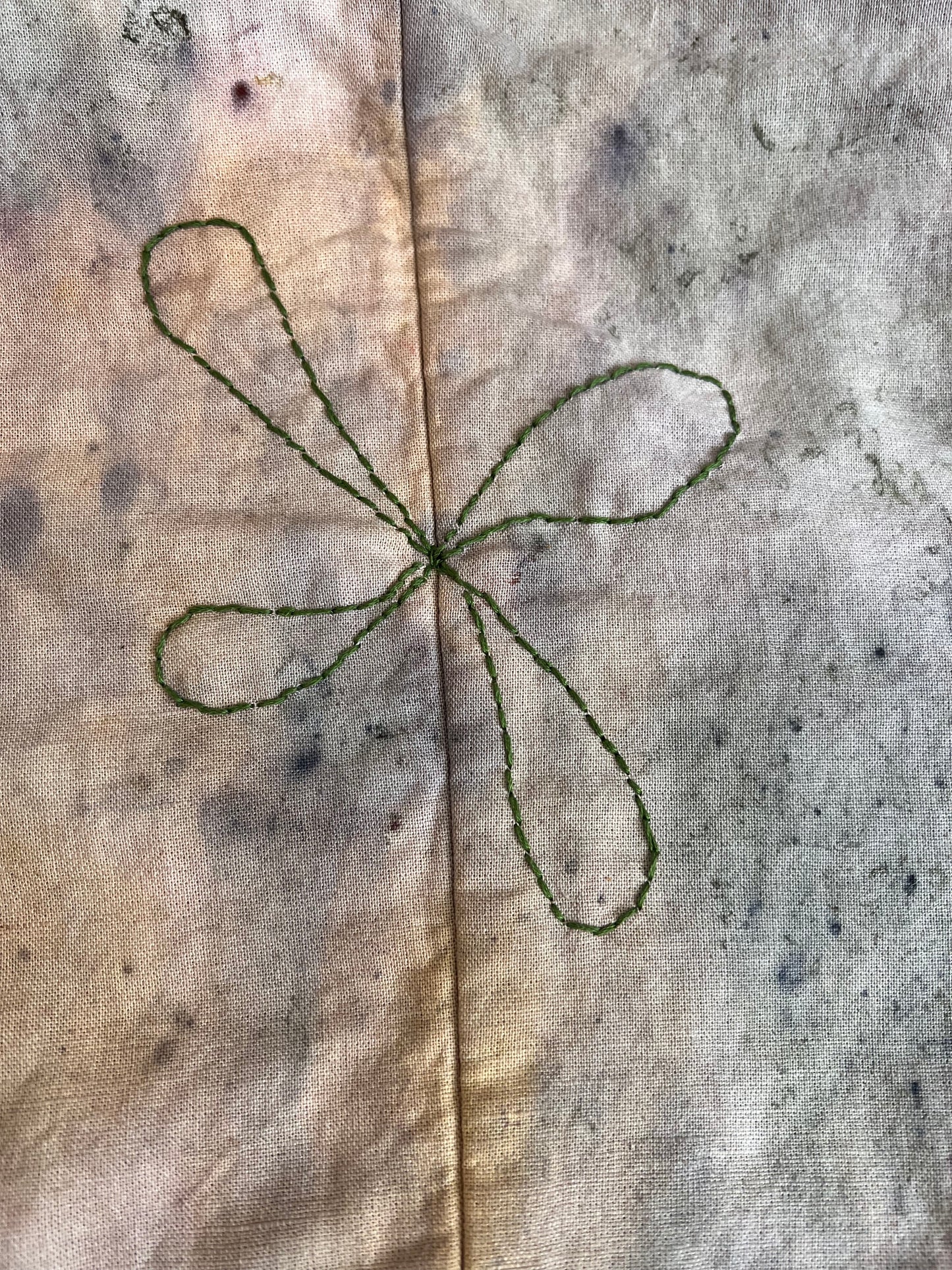 Bubble Wrap Linen Coat Snowdye with embroidery